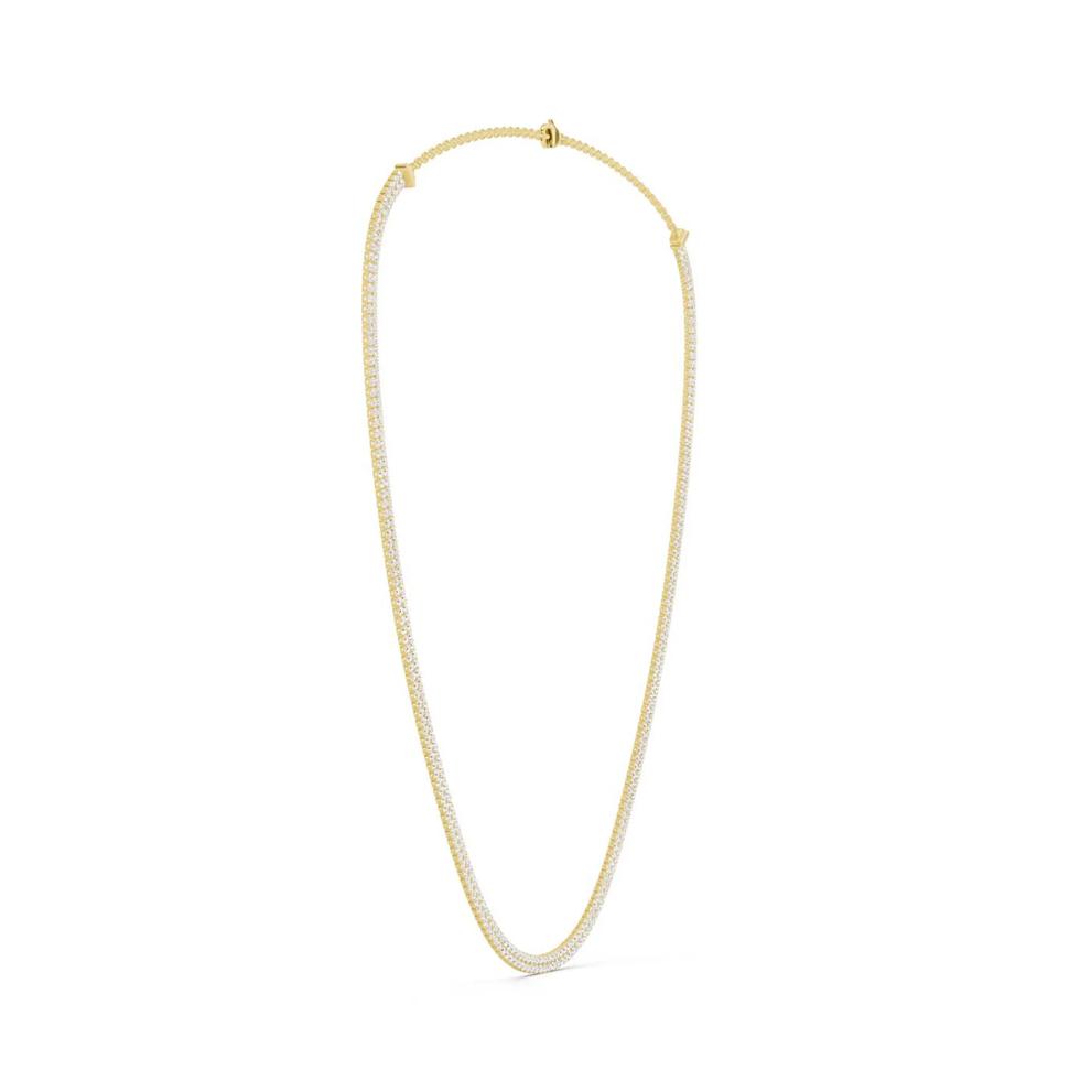 Lab Grown Diamond Double Row Necklace in 14K Yellow Gold (5 ct. tw.) – Image 2 of 4
