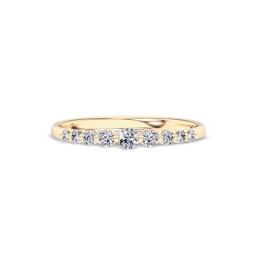 Lab Grown Diamond Graduated Single Prong Stack Band in 10K Yellow Gold (1/5 ct. tw.) – Image 1 of 4