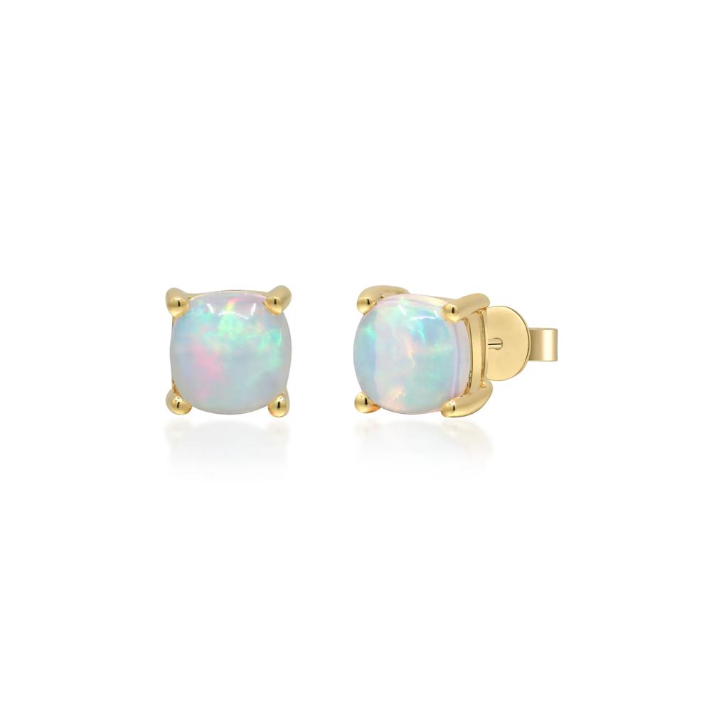 Opal Stud Earrings in 10K Yellow Gold – Image 2 of 4