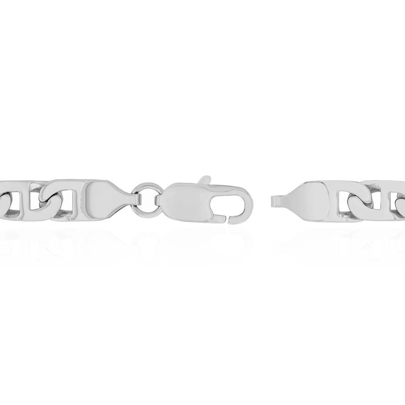 Flat Mariner Chain Bracelet in Stainless Steel , 6.5MM, 8.5&quot; – Image 3 of 3
