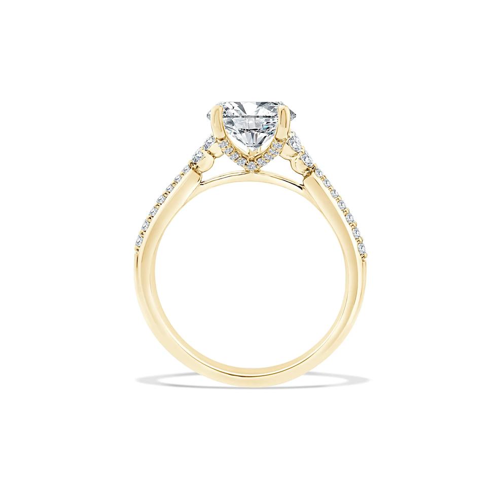 Lab Grown Diamond Pear-Shaped Engagement Set in 14K Yellow Gold (3 ct. tw.) – Image 2 of 6