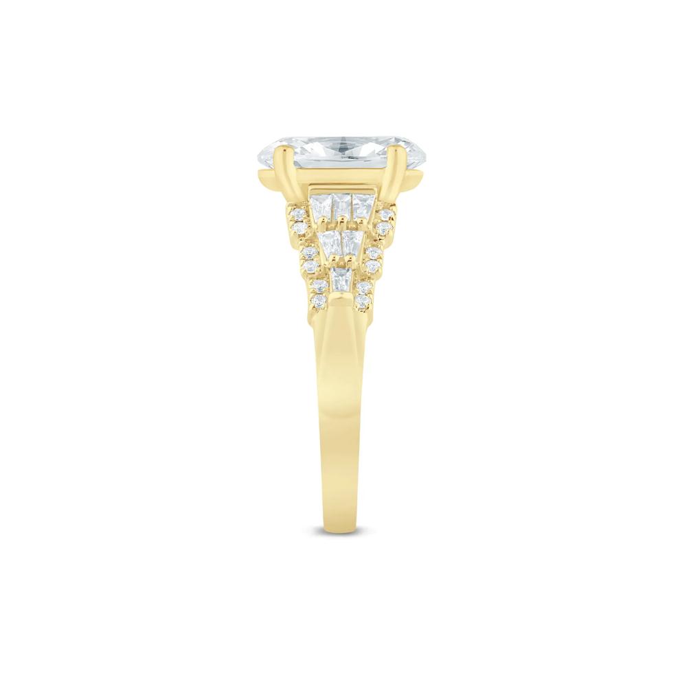 Lab Grown Diamond Oval Engagement Ring in 14K Yellow Gold (3 /12 ct. tw.) – Image 3 of 3