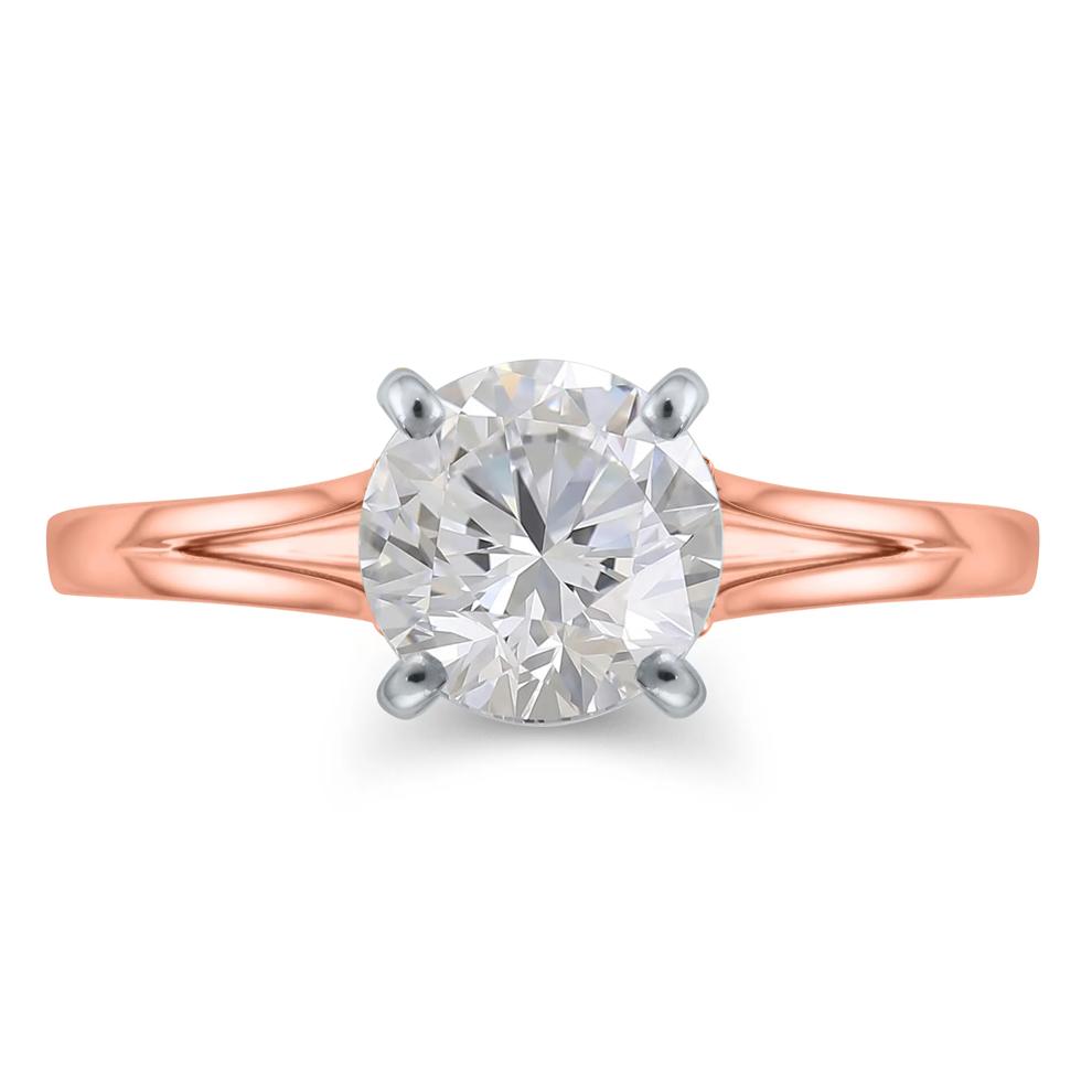 Split-Shank Semi-Mount Engagement Ring in 14K Gold (Setting Only) – Image 1 of 3