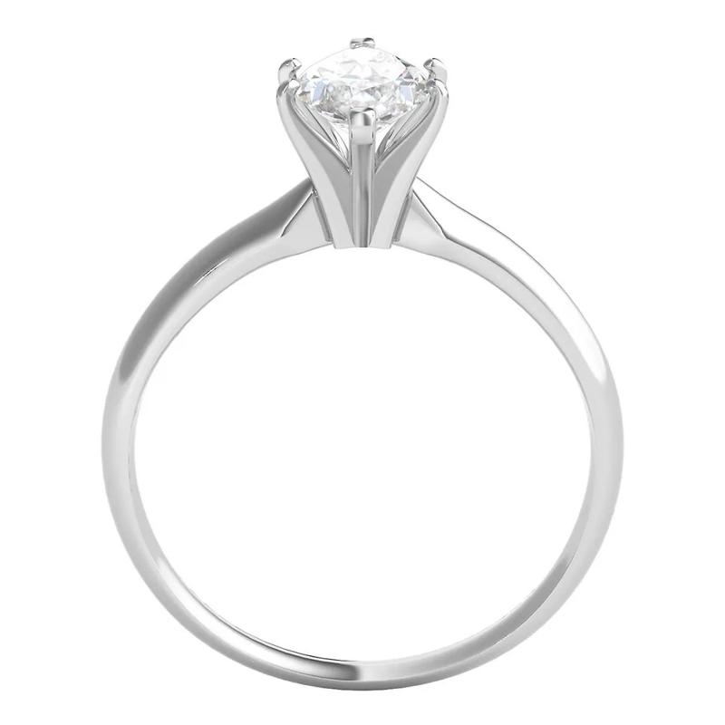 1 ct. tw. Diamond Solitaire Engagement Ring in 14K White Gold – Image 2 of 5