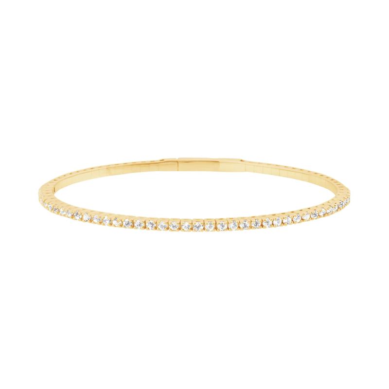 Diamond Flex Bangle Bracelet in 10K Yellow Gold &#40;1 ct. tw.&#41; – Image 1 of 2