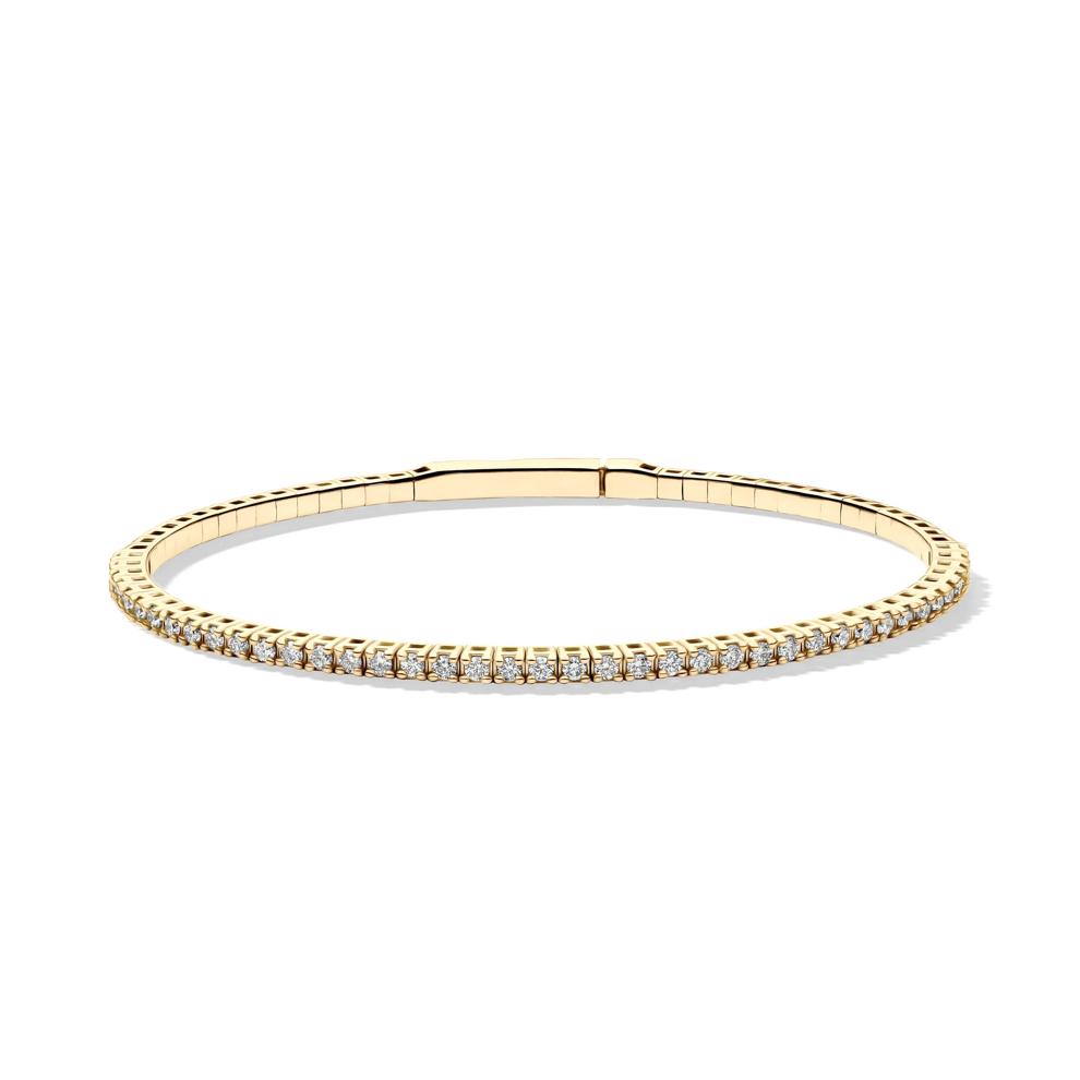 Diamond Flex Bangle Bracelet in 10K Yellow Gold (1 ct. tw.) – Image 1 of 2