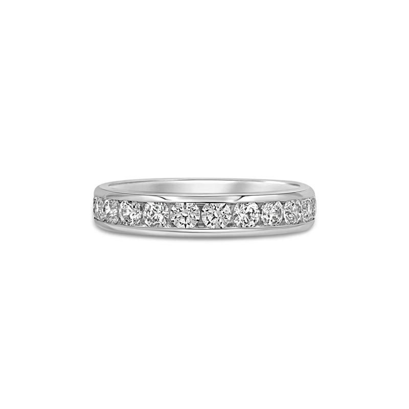 Lab Grown Diamond Channel-Set Wedding Band in 14K White Gold &#40;1 ct. tw.&#41;  – Image 1 of 3
