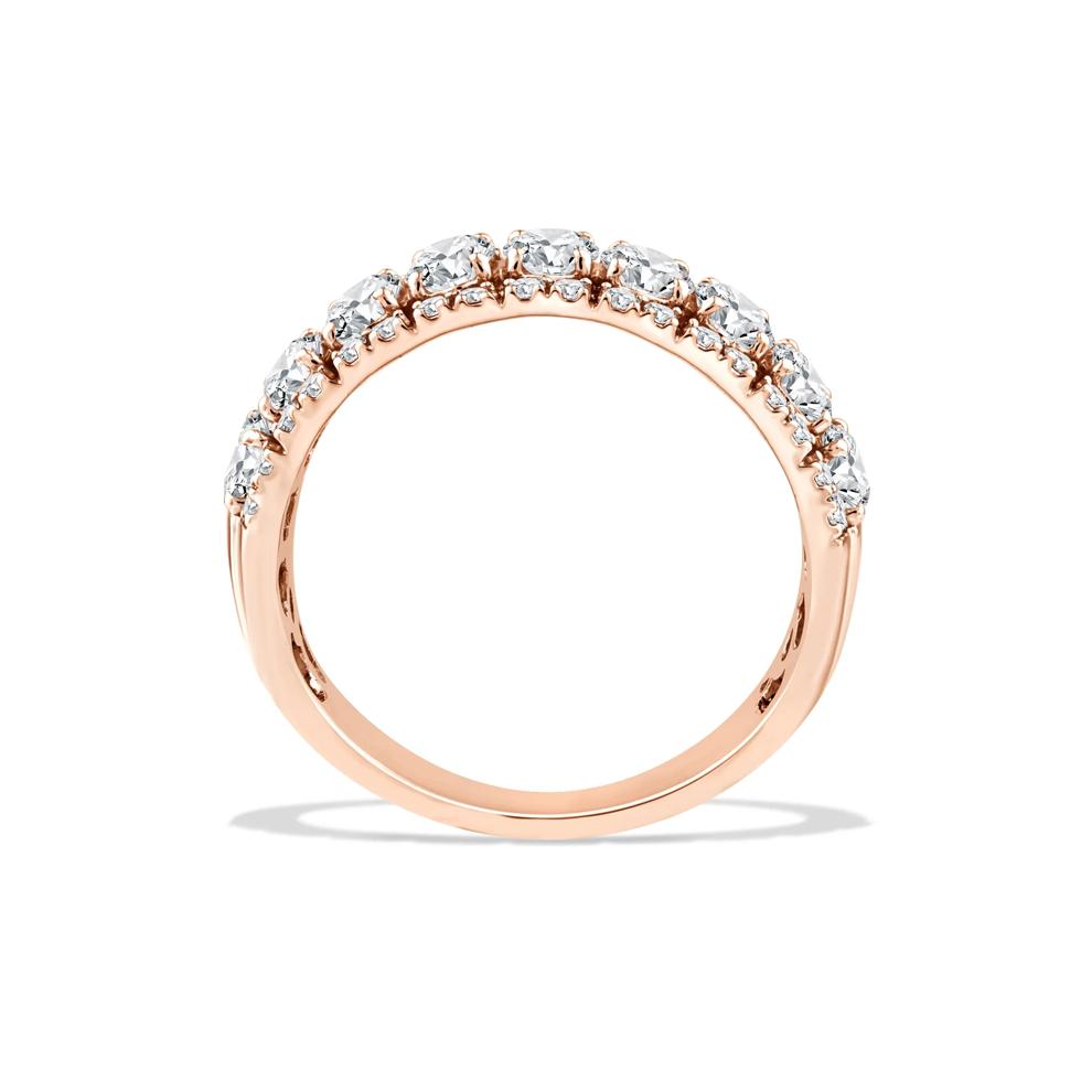 Lab Grown Diamond Oval Multi-Row Anniversary Band in 10K Rose Gold (2 ct. tw.) – Image 2 of 4