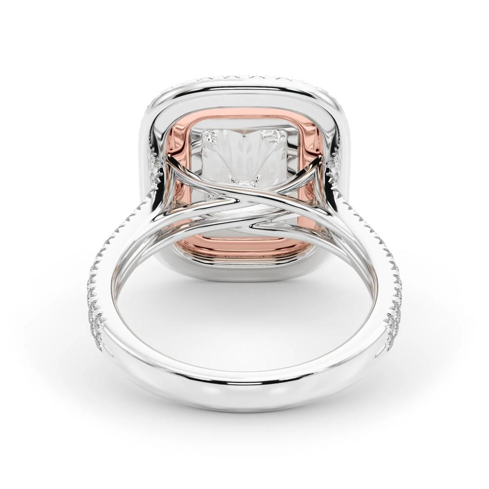 Lab Grown Diamond Engagement Ring with White and Pink Diamonds in 14K White &amp; Rose Gold (5 ct. tw.) – Image 3 of 4
