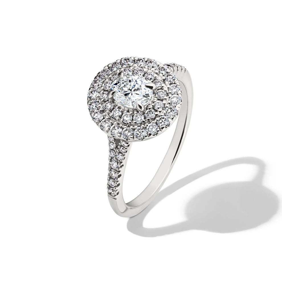 Diamond Double Halo Engagement Ring in 14K White Gold (1 ct. tw.) – Image 4 of 4