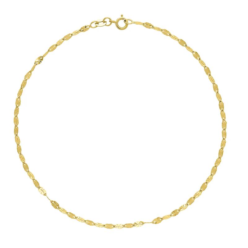 Anklet with Mirror Links in 14K Yellow Gold – Image 1 of 1