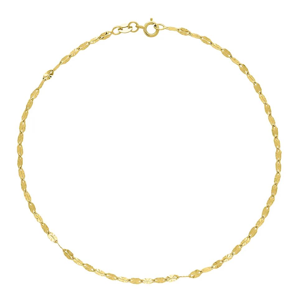 Anklet with Mirror Links in 14K Yellow Gold – Image 1 of 1