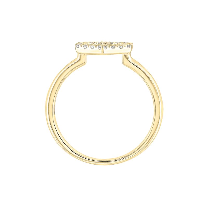 Diamond Hexagon Ring in 10K Yellow Gold &#40;1/8 ct. tw.&#41; – Image 2 of 3