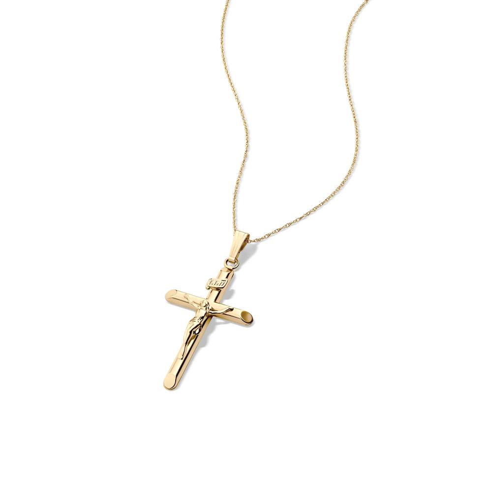 Crucifix Cross Pendant in 14K Yellow Gold – Image 4 of 4