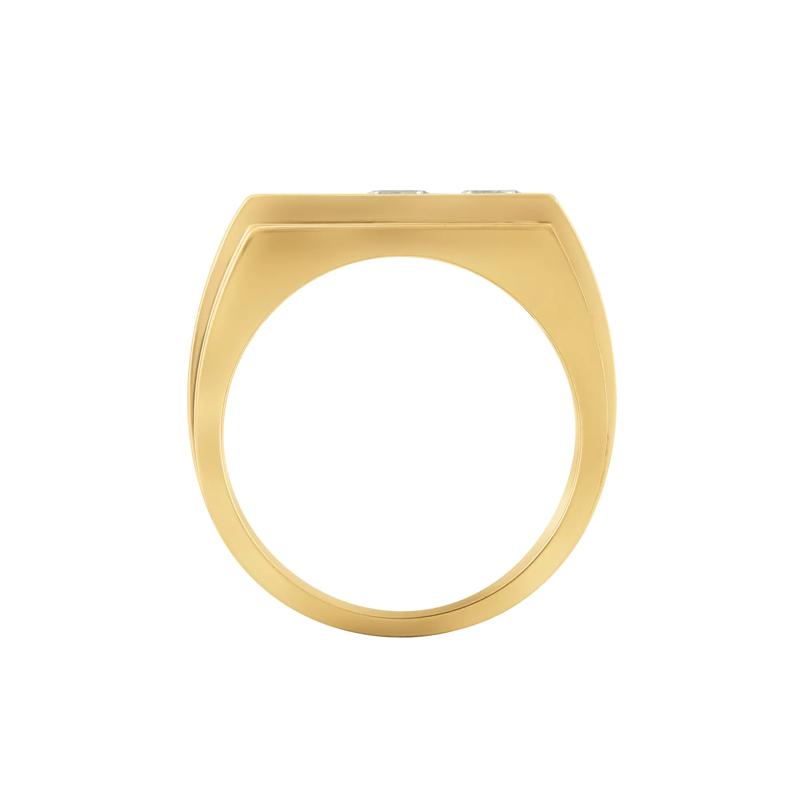 Men&#39;s Lab Grown Diamond Three-Stone Ring in 10K Yellow Gold &#40;1 1/2 ct. tw.&#41; – Image 2 of 3