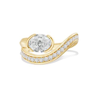 Lab Grown Diamond Wrap Ring in 14K Yellow Gold (1 1/4 ct. tw.)