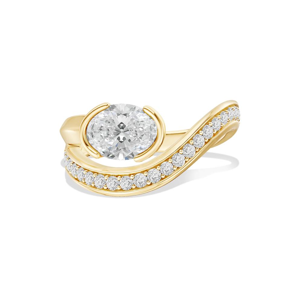 Lab Grown Diamond Wrap Ring in 14K Yellow Gold (1 1/4 ct. tw.) – Image 1 of 4