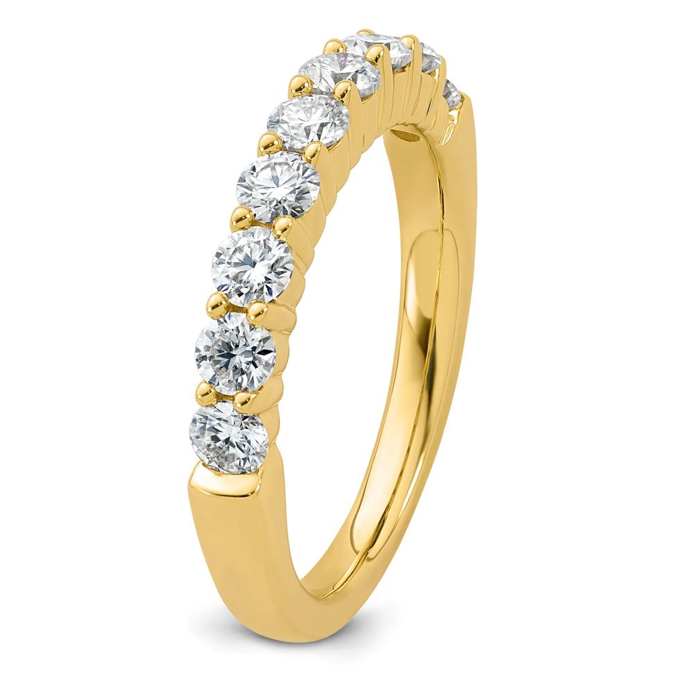 Lab-Created Moissanite Round Band Ring in 10K Yellow Gold (1 ct. dew) – Image 3 of 3