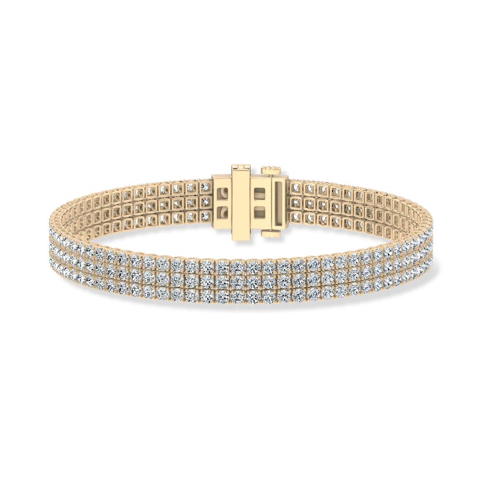 Lab Grown Diamond Three-Row Bracelet in 14K Yellow Gold, 7" (5 ct. tw.) – Image 1 of 2