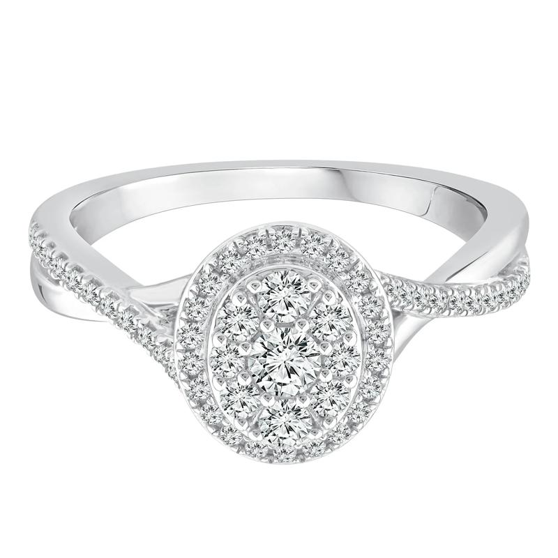Composite Engagement Ring in 14K White Gold &#40;1/2 ct. tw.&#41; – Image 1 of 3