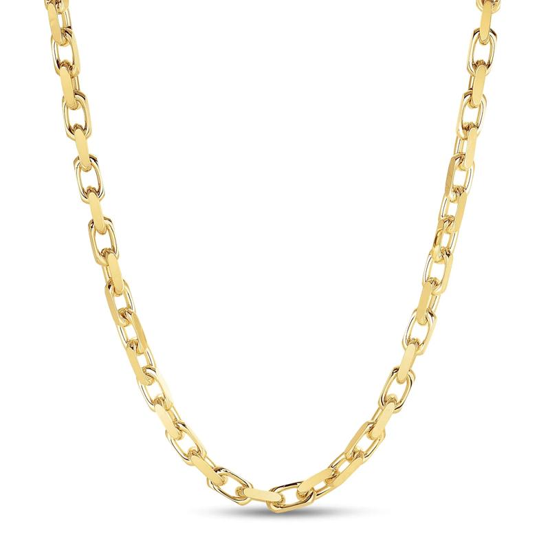 Solid French Cable Link Chain in 14K Yellow Gold, 24&quot; – Image 1 of 3