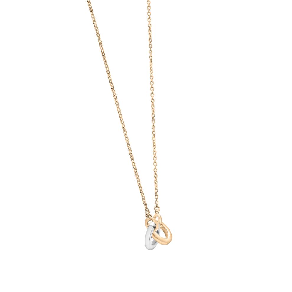 Two-Tone Linked Circle Necklace in Vermeil – Image 3 of 10