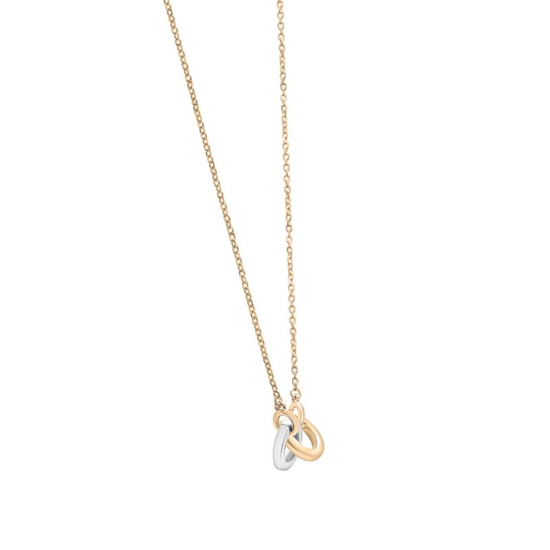 Two-Tone Linked Circle Necklace in Vermeil – Image 3 of 6