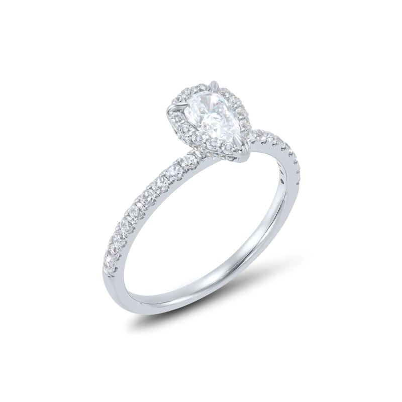 1 ct. tw. Diamond Pear-Shaped Engagement Set in 14K White Gold – Image 4 of 5