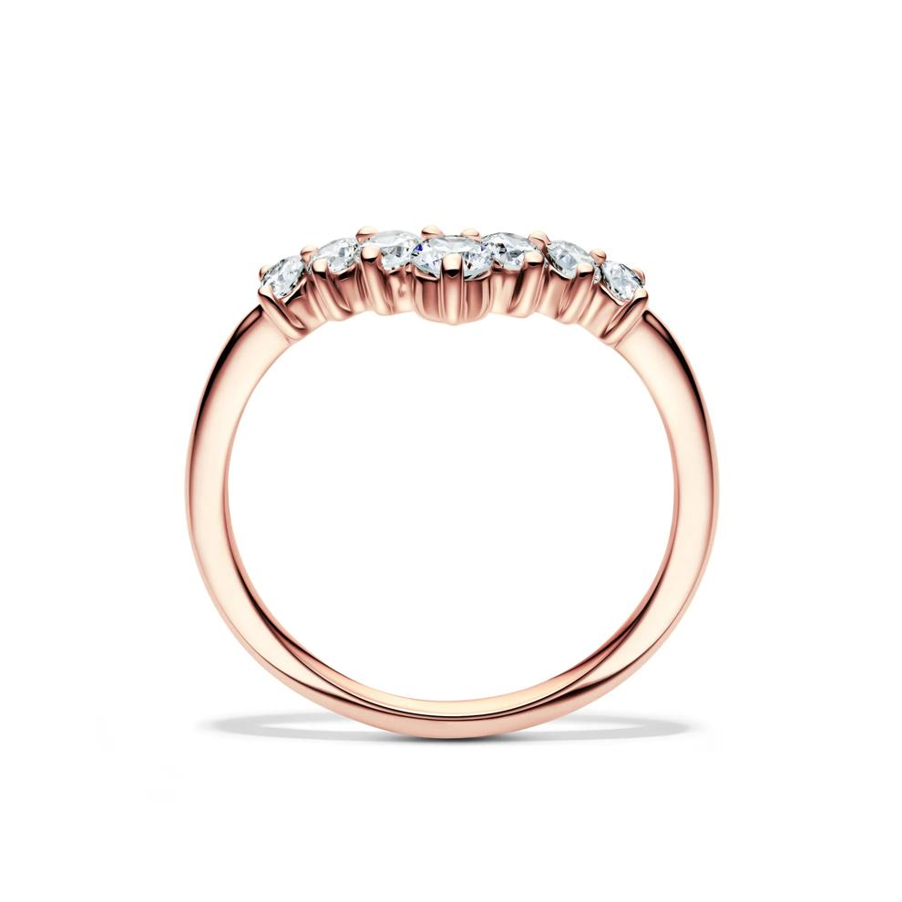 Diamond Chevron Contour Band in 14K Rose Gold (1/2 ct. tw.) – Image 2 of 4