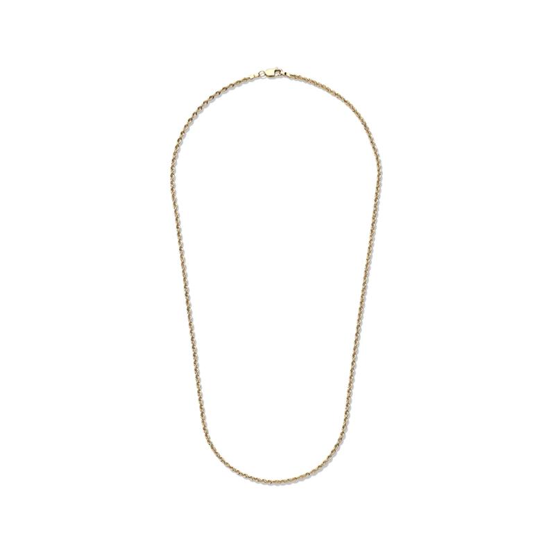 Glitter Hollow Rope Chain in 14K Yellow Gold, 18"  – Image 2 of 4