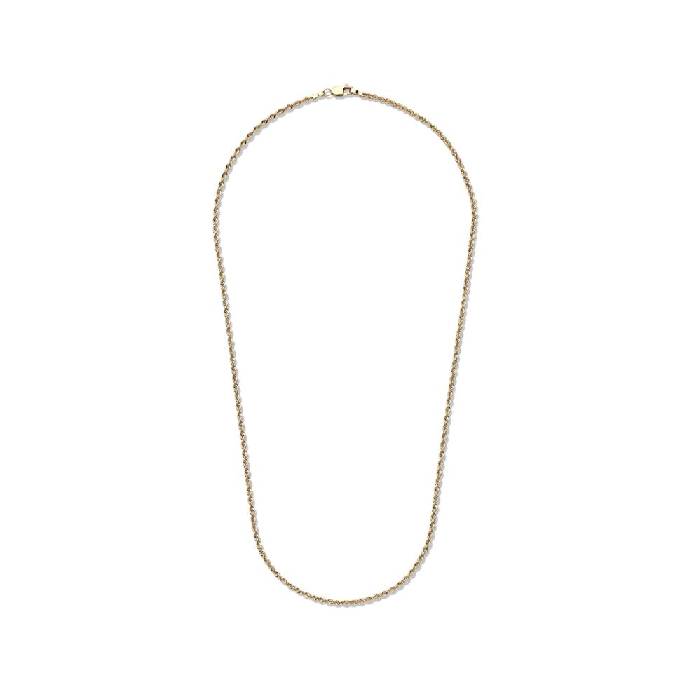 Glitter Hollow Rope Chain in 14K Yellow Gold, 18"  – Image 2 of 5