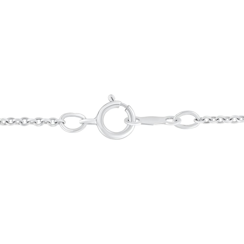 Diamond Accent Heart &amp; Cross Pendant Necklace in Sterling Silver – Image 2 of 3