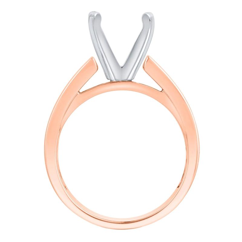 Wide Cathedral Semi-Mount Engagement Ring in 14K Gold, 9.8MM (Setting Only) – Image 4 of 6