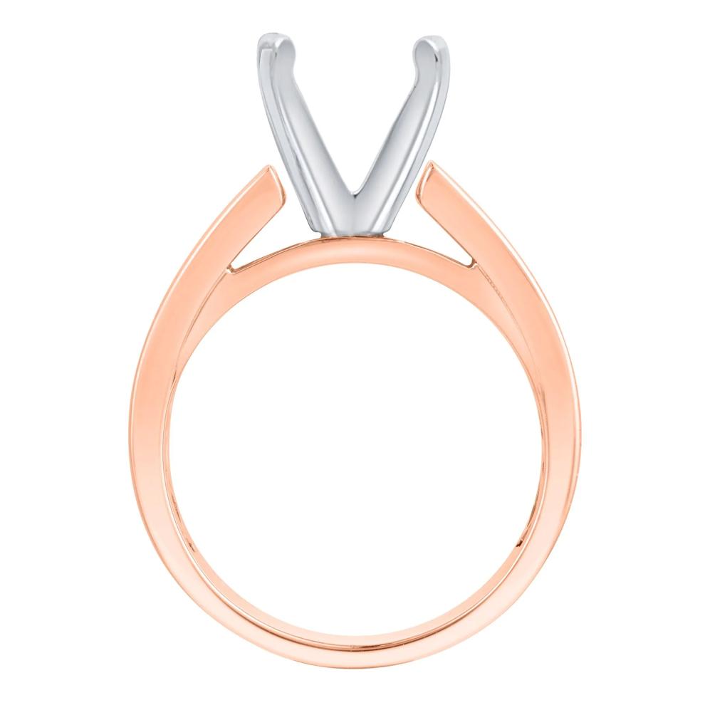 Wide Cathedral Semi-Mount Engagement Ring in 14K Gold, 9.8MM (Setting Only) – Image 4 of 6