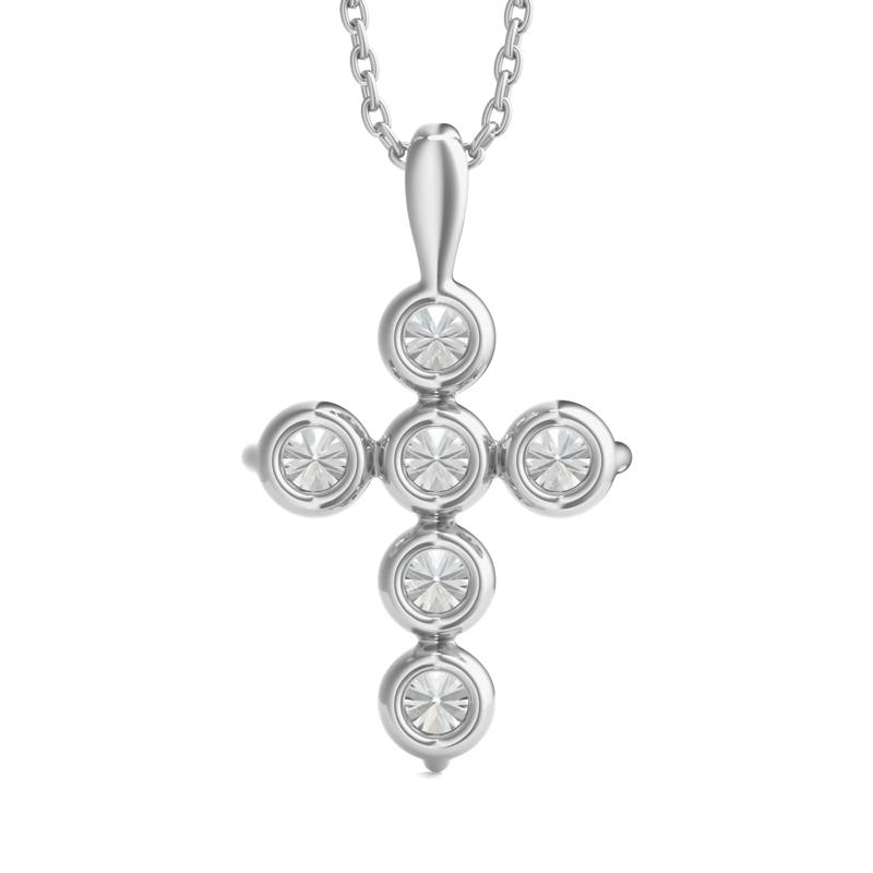 Lab Grown Diamond Cross Pendant in 14K Gold – Image 3 of 3