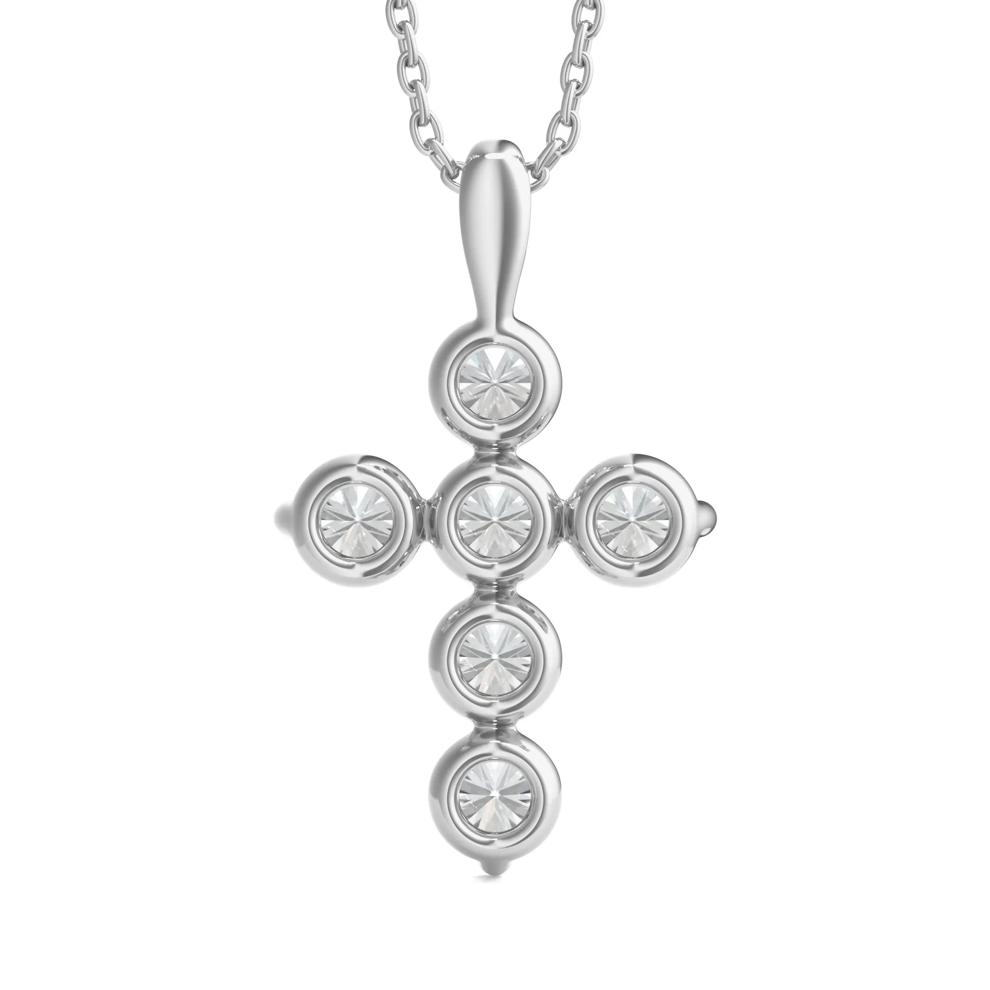 Lab Grown Diamond Cross Pendant in 14K Gold – Image 3 of 3