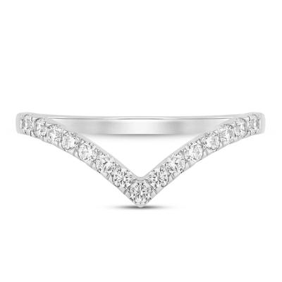 Lab Grown Diamond Chevron Contour Band in 14K Gold (1/3 ct. tw.)