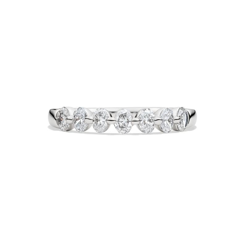 Lab Grown Diamond Seven-Stone Shared-Prong Band in 14K White Gold &#40;1/2 ct. tw.&#41;  – Image 1 of 4