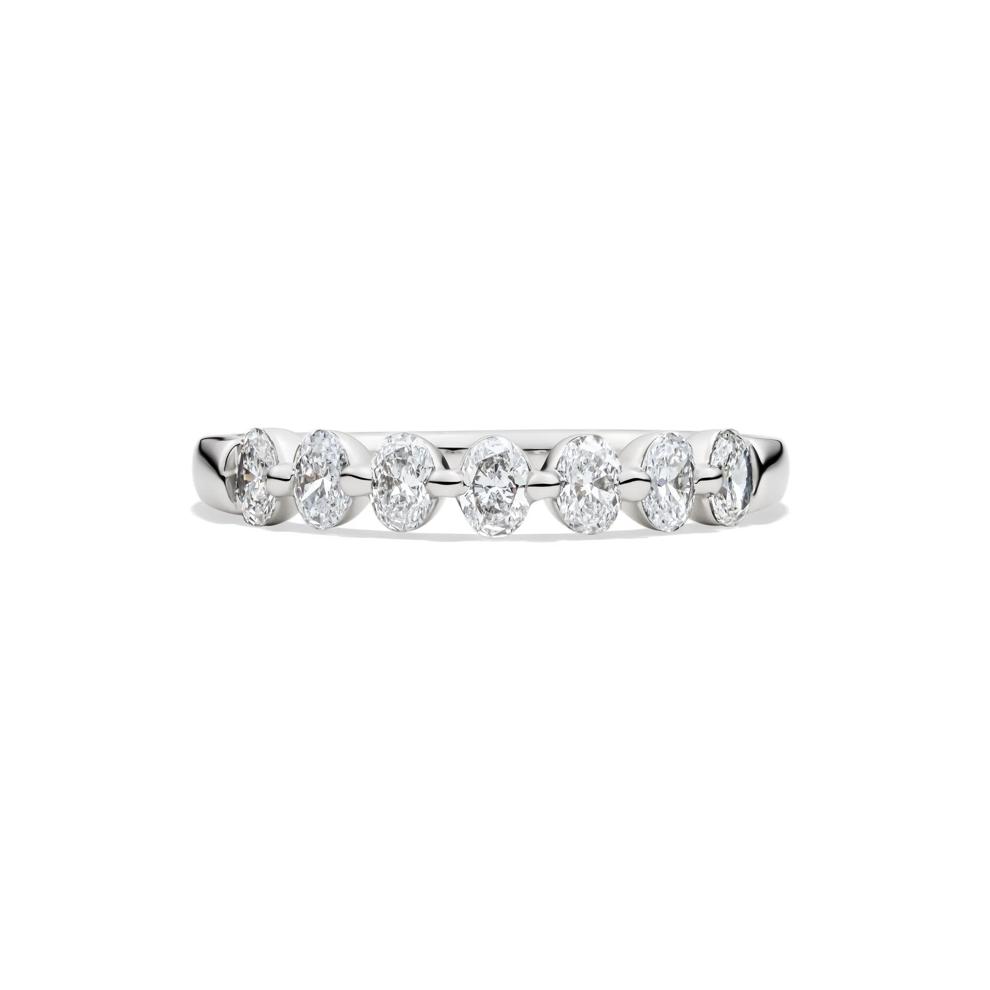 Lab Grown Diamond Seven-Stone Shared-Prong Band in 14K White Gold (1/2 ct. tw.)  – Image 1 of 4