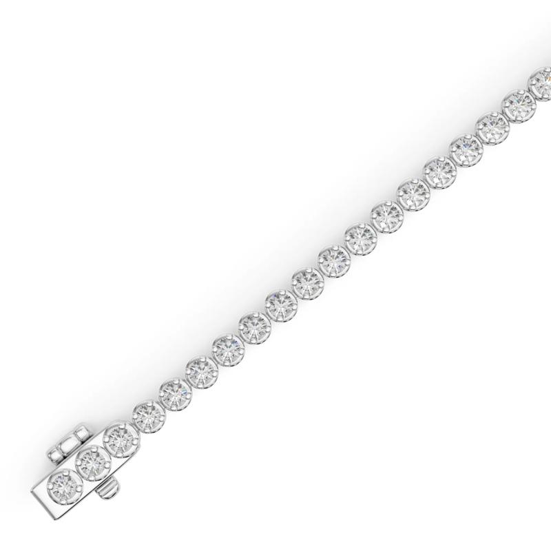 Lab Grown Diamond Tennis Bracelet in 14K White Gold &#40;5 5/8 ct. tw.&#41; – Image 3 of 4