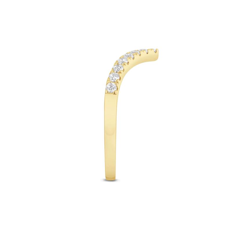 Lab Grown Diamond Chevron Contour Band in 14K Yellow Gold &#40;1/3 ct. tw.&#41; – Image 3 of 3