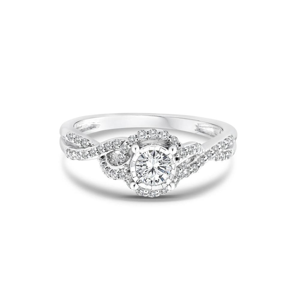 Lab Grown Diamond Promise Ring in 10K White Gold (1/2 ct. tw.) – Image 1 of 3