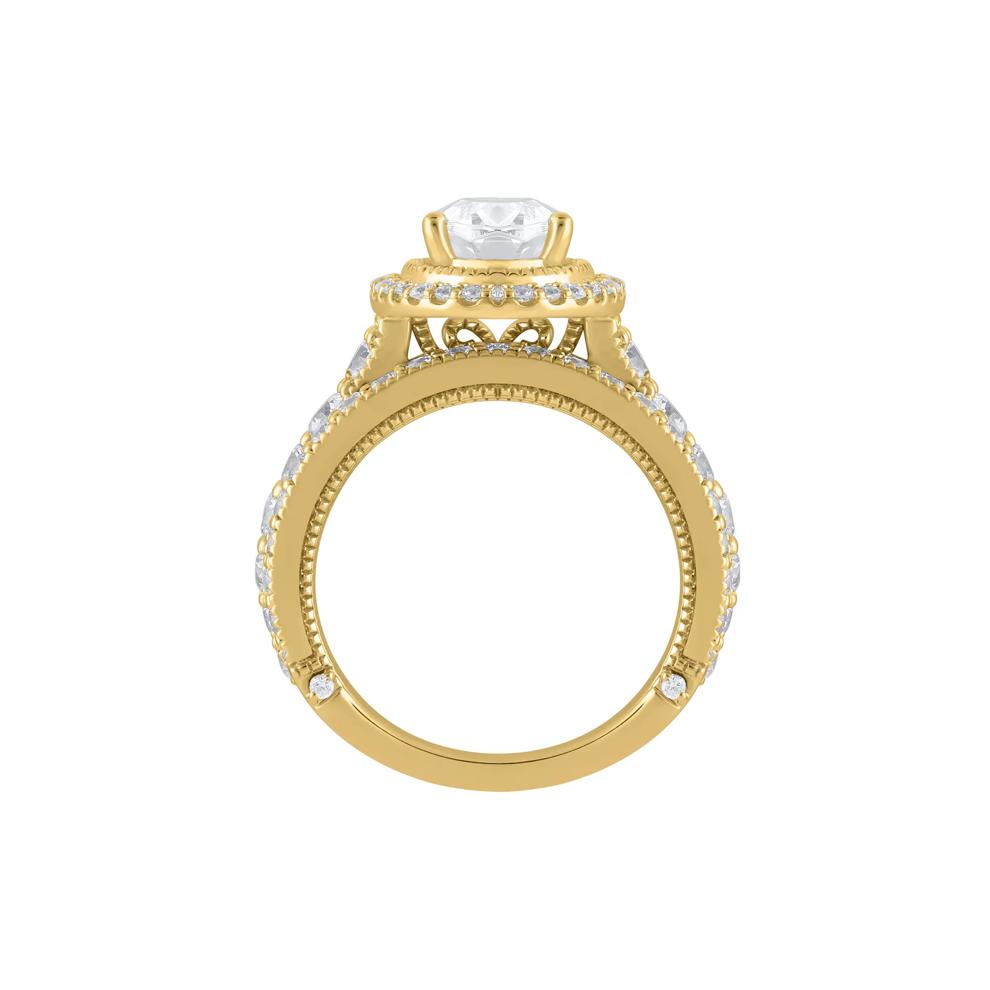 Fran Lab Grown Diamond Oval-Shaped Halo Bridal Set in 14K Yellow Gold (3 1/2 ct. tw.) – Image 2 of 7