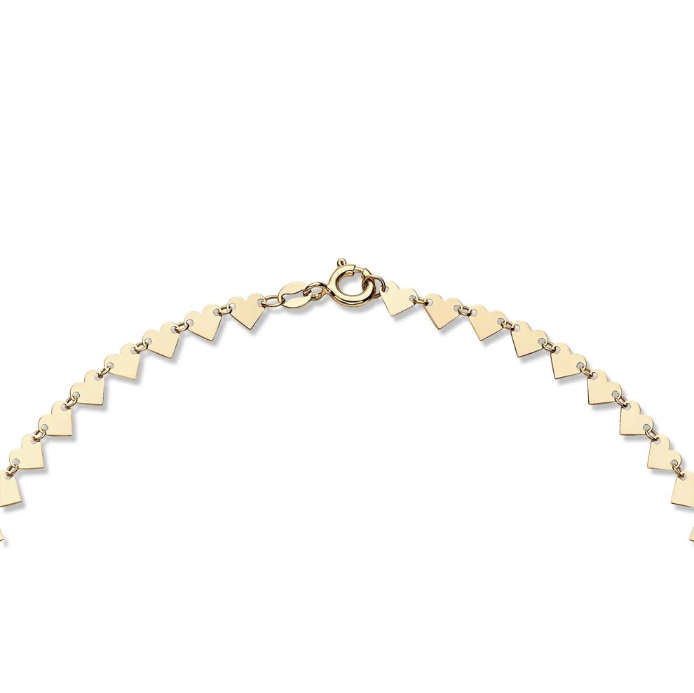 Heart Link Chain Necklace in 10K Yellow Gold, 18" – Image 2 of 4