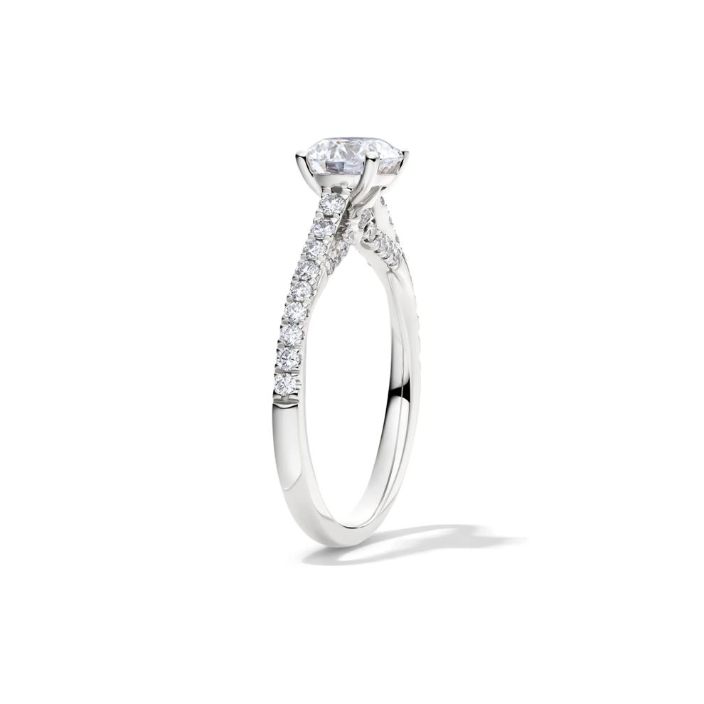 Honour Round Lab Grown Diamond Engagement Ring in Platinum (1 1/3 ct. tw.)  – Image 3 of 5