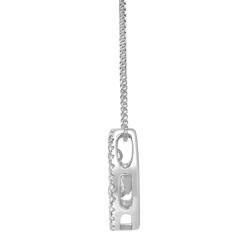 Lab Grown Diamond Pear-Shaped Pendant in 14K White Gold &#40;1/4 ct. tw.&#41; – Image 2 of 3