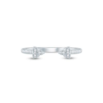 Diamond Open Ring in 10K White Gold (1/10 ct. tw.)