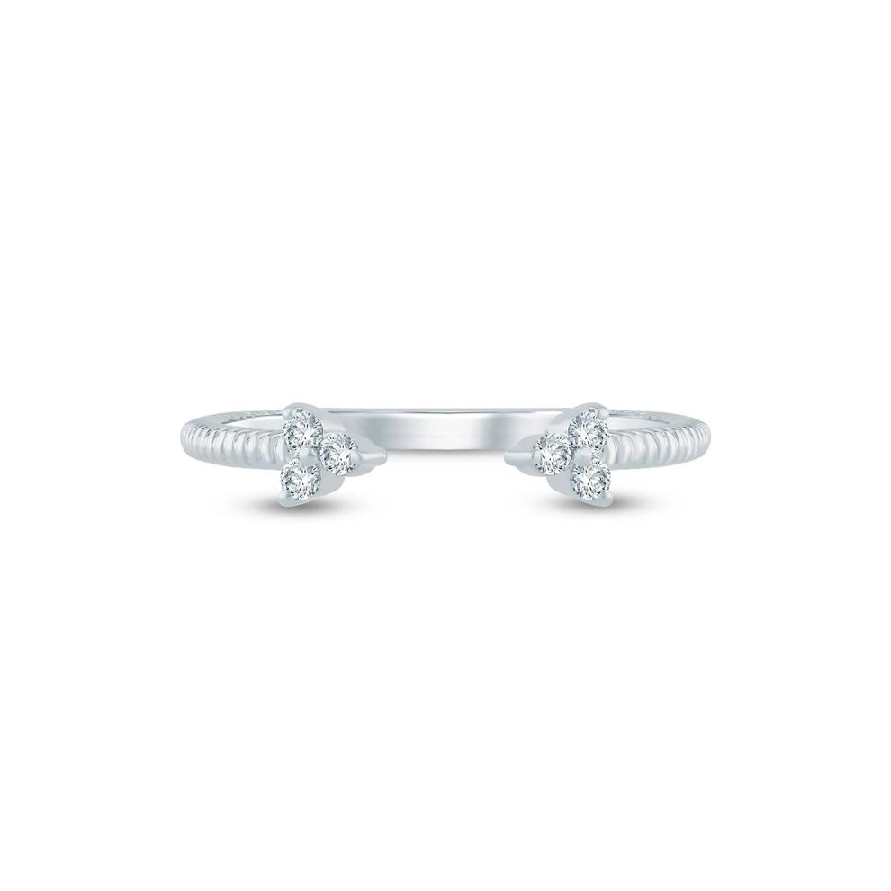 Diamond Open Ring in 10K White Gold (1/10 ct. tw.) – Image 1 of 3