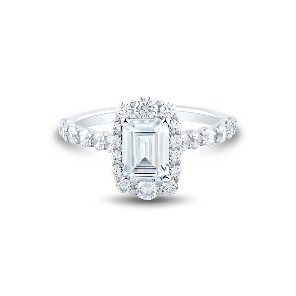 Lab Grown Diamond Halo Engagement Ring in 14K White Gold (2 1/4 ct. tw.) – Image 1 of 3