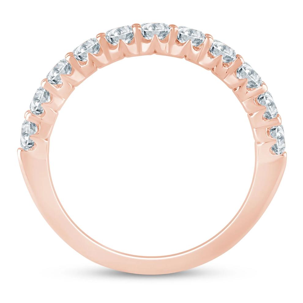Diamond Shared Prong Wedding Band in 14K Rose Gold (1 ct. tw.) – Image 2 of 3